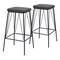 Modern Home 26" Vintage Black Modern Upholstered Counter Stool